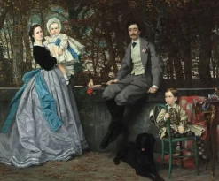 Toiles Encadrées|Panneaux Aluminium<Boutiques de musées Portrait du marquis et de la marquise de Miramon et de leurs enfants (toiles encadrées)