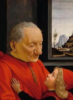 Toiles Sans Cadre<Boutiques de musées Portrait d'un vieillard et d'un jeune garçon (toiles sans cadre)