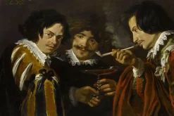 Toiles Sans Cadre|Affiches D'Art Encadrées<Boutiques de musées Portraits d'artistes (S. de Vos, J. Cossier et Gerelof) en fumeurs et buveurs (toiles sans cadre)