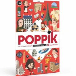 Boutiques de musées Poster pédagogique Paris + 53 stickers - Poppik Hot