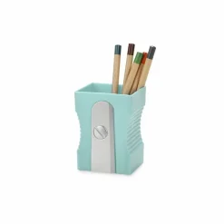 Design|Accessoires De Bureau<Boutiques de musées Pot à crayons en plastique Taille-crayon Turquoise - Balvi
