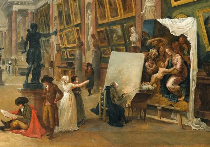 Panneaux Acryliques|Toiles Encadrées<Boutiques de musées Projet d'aménagement de la Grande Galerie du Louvre en 1796 (panneaux acryliques)