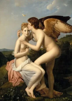 Boutiques de musées Psyché et l'Amour, dit aussi Psyché recevant le premier baiser de l'Amour (panneaux aluminium) New