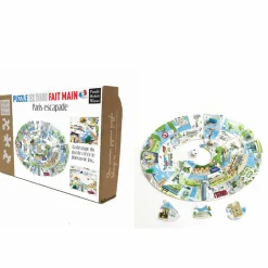 Loisirs Créatifs|Jeux<Boutiques de musées Puzzle Jeu de l'oie en bois 34 pièces Paris escapade - Puzzle Michèle Wilson