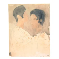 Affiches Et Reproductions<Boutiques de musées Reproduction Auguste Rodin - Deux profils cambodgiens