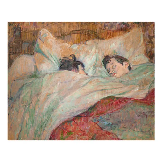 Affiches Et Reproductions<Boutiques de musées Reproduction Henri de Toulouse-Lautrec - Le lit, vers 1892 - 24x30cm