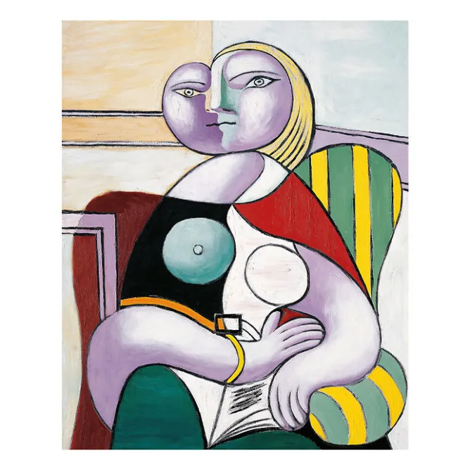 Affiches Et Reproductions<Boutiques de musées Reproduction Pablo Picasso - La lecture, 1932 - 24x30cm