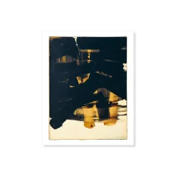 Affiches Et Reproductions<Boutiques de musées Reproduction Pierre Soulages - Encre sur papier marouflé sur toile, 1961 - 24x30 cm