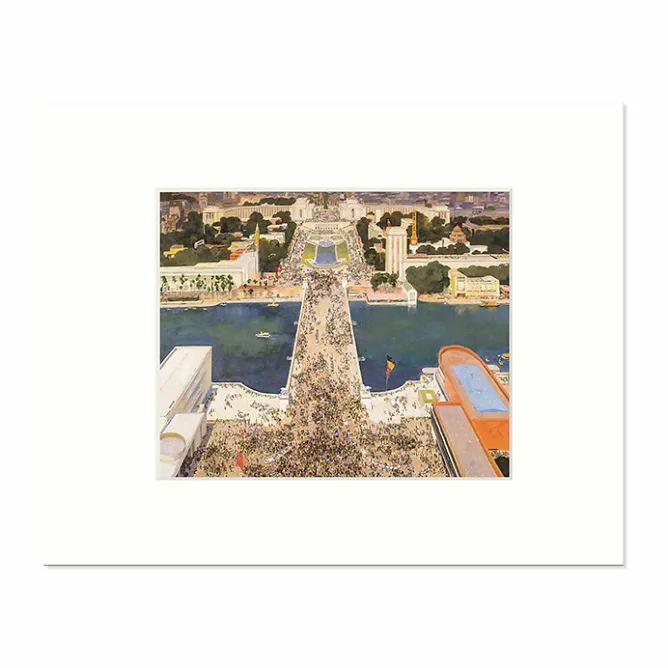 Boutiques de musées Reproduction sous Marie-Louise André Devambez - L'exposition industrielle de 1937, vue du second étage de la Tour Eiffel, 1937 Best