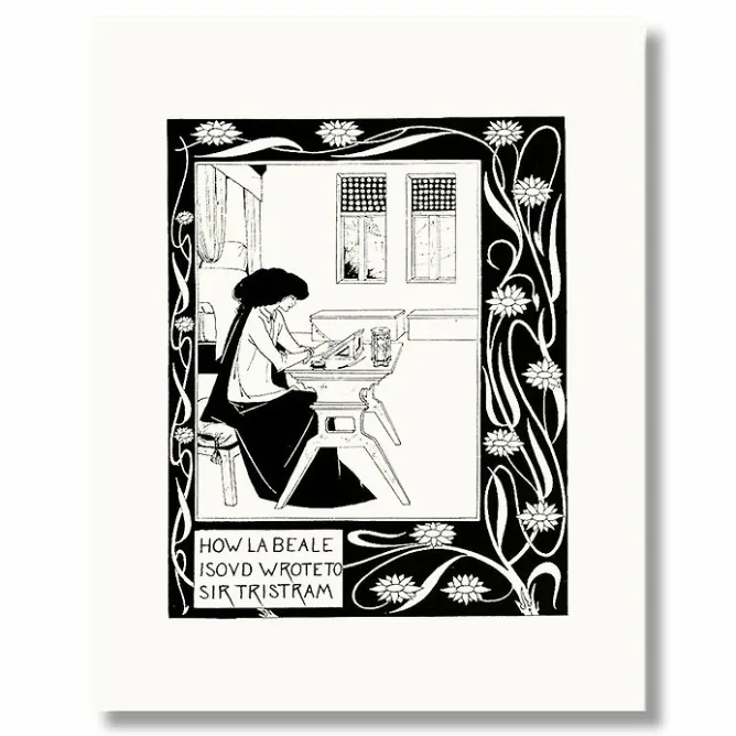 Boutiques de musées Reproduction sous Marie-Louise Audrey Beardsley - How La Beale Isoud Wrote to Sir Tristram Discount