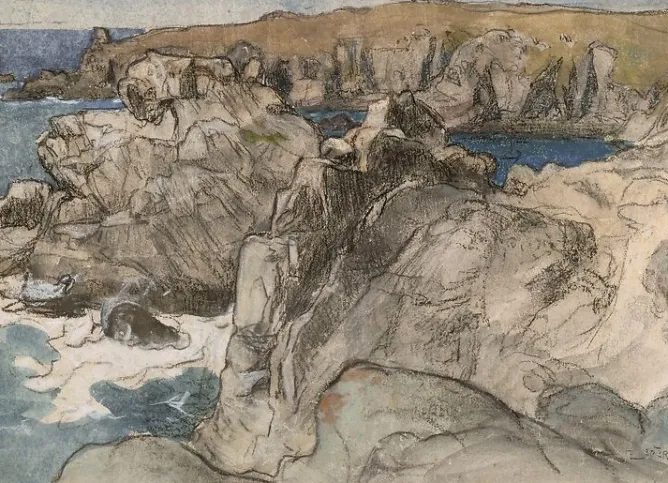 Boutiques de musées Rochers au bord de la mer en Bretagne à l'île d'Yeu (panneaux aluminium) Online