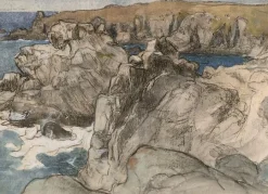 Panneaux Acryliques|Toiles Encadrées<Boutiques de musées Rochers au bord de la mer en Bretagne à l'île d'Yeu (panneaux acryliques)