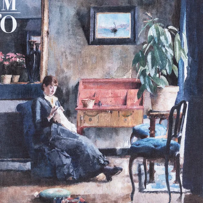Sacs, Tote Bags<Boutiques de musées Sac Harriet Backer - Intérieur bleu