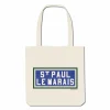 Sacs, Tote Bags<Boutiques de musées Sac Imprimé St Paul le Marais - Écru