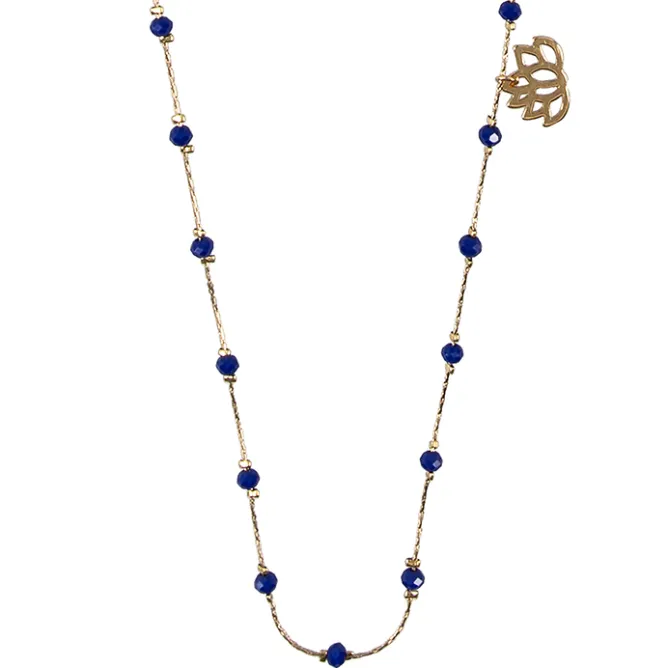 Colliers Et Pendentifs<Boutiques de musées Sautoir Nymphéas Bleu roi - Les Cleias