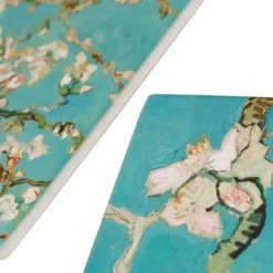 Boutiques de musées Set de 3 Dessous de verres en céramique Vincent van Gogh - Amandier en fleurs - Van Gogh Museum Amsterdam® New