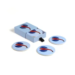 Art De La Table<Boutiques de musées Set 4 Dessous de verre en céramique Fishkoï - Gangzaï