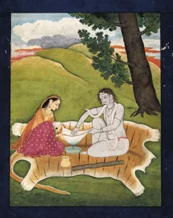 Affiches D'Art|Toiles Encadrées<Boutiques de musées Shiva et Parvati préparant le bhang (affiches d'art)