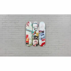 Boutiques de musées Skateboards Triptyque Jean-Michel Basquiat - Untitled (Rotterdam), 1982 - The Skateroom Online