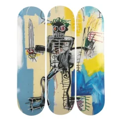 Boutiques de musées Skateboards Triptyque Jean-Michel Basquiat - Warrior, 1982 - The Skateroom Discount