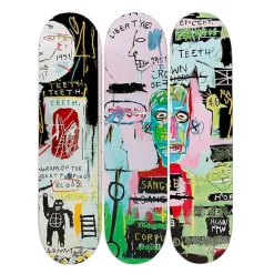 Boutiques de musées Skateboards Triptyque Jean-Michel Basquiat In Italian - The Skateroom Outlet
