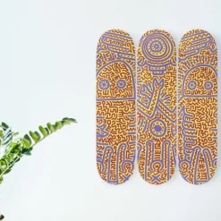 Boutiques de musées Skateboards triptyque Keith Haring Untitled 1984 - The Skateroom Best