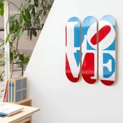 Boutiques de musées Skateboards Triptyque Robert Indiana - Great American Love - The Skateroom Discount