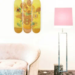 Boutiques de musées Skateboards triptyque Vincent van Gogh Les tournesols - The Skateroom Sale