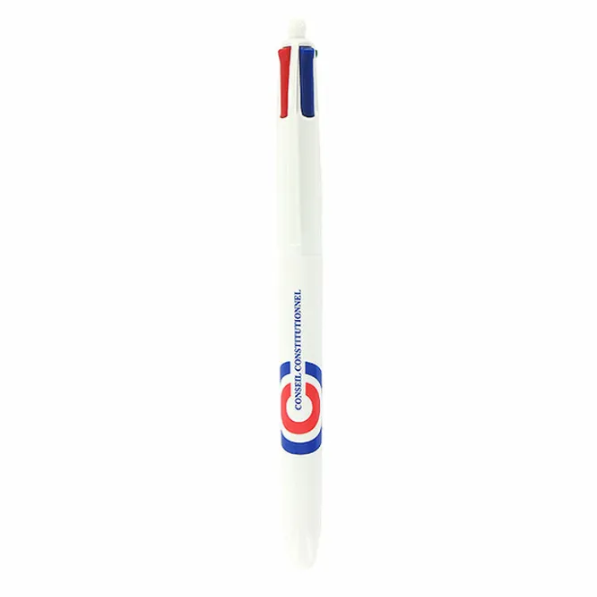 Écriture<Boutiques de musées Stylo 4 couleurs Blanc effet glacé - Conseil constitutionnel