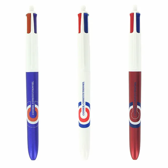 Écriture<Boutiques de musées Stylo 4 couleurs Blanc effet glacé - Conseil constitutionnel