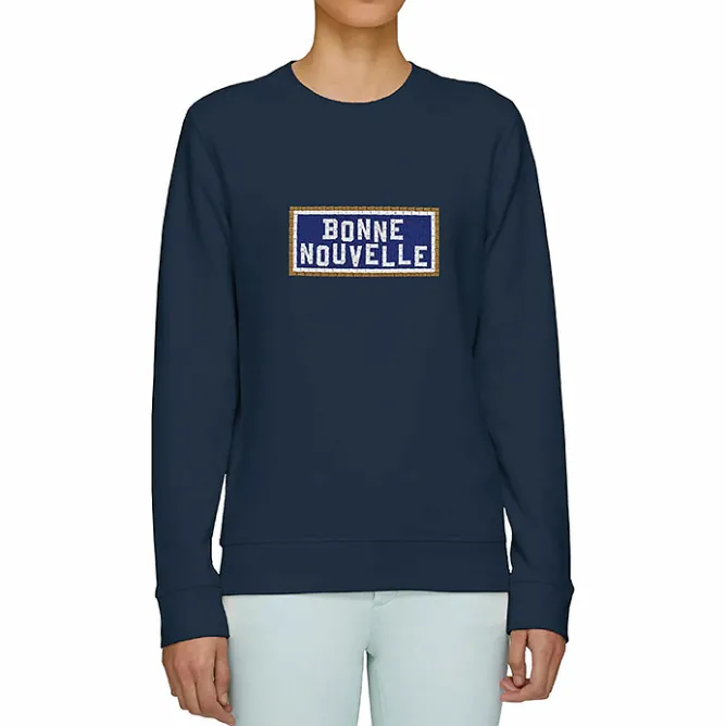 T-Shirts Et Sweats<Boutiques de musées Sweat brodé Bonne Nouvelle - Marine