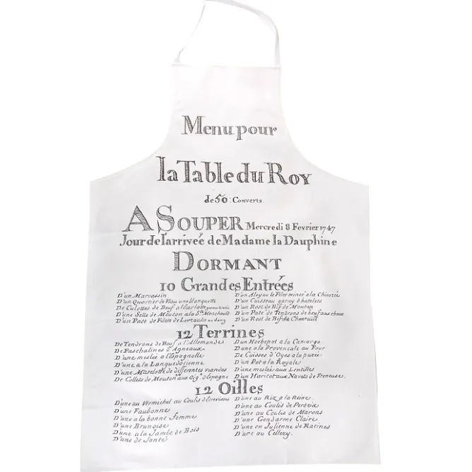 Boutiques de musées Tablier "Menu pour la table du Roy" New