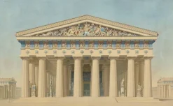 Panneaux Aluminium|Affiches D'Art Encadrées<Boutiques de musées Temple T à Sélinonte (Sicile) : élévation, restitution de la façade principale (panneaux aluminium)