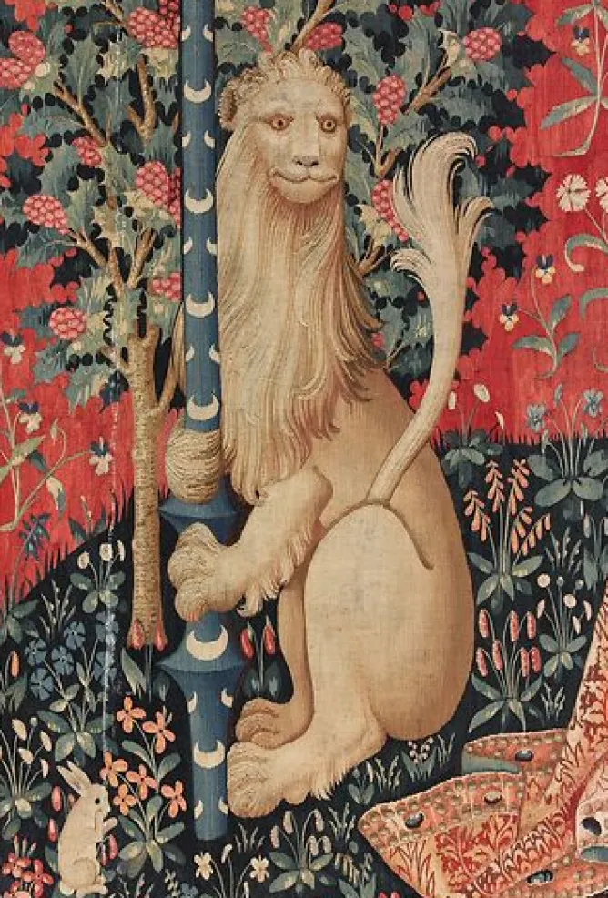 Boutiques de musées Tenture de la Dame à la Licorne : l'Ouïe (panneaux aluminium) Clearance