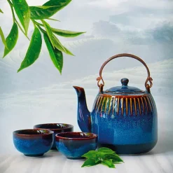 Boutiques de musées Théière Stella Bleu Océan Discount