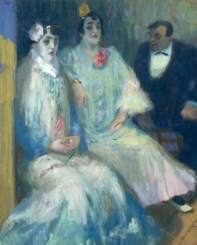 Panneaux Acryliques|Toiles Encadrées<Boutiques de musées Trois personnages assis ou les Dominos (panneaux acryliques)
