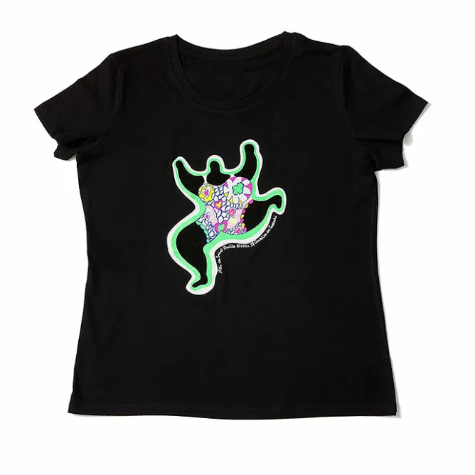 Boutiques de musées T-shirt noir Femme Niki de Saint Phalle - Leaping Nana New