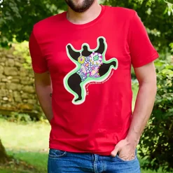 Boutiques de musées T-shirt rouge Unisex Leaping Nana - Niki de Saint Phalle Outlet