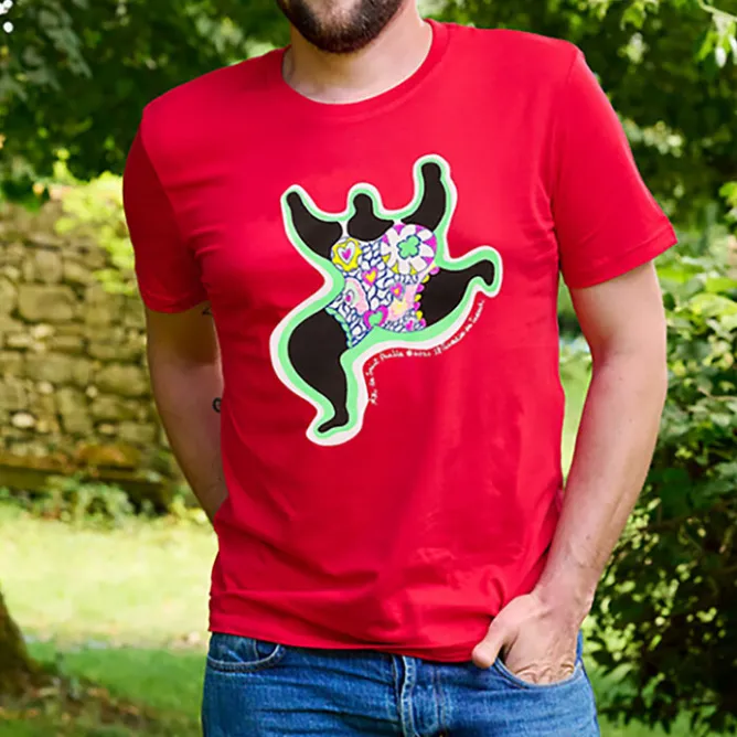Boutiques de musées T-shirt rouge Unisex Leaping Nana - Niki de Saint Phalle Outlet