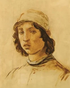 Toiles Encadrées|Toiles Sur Châssis<Boutiques de musées Tête de jeune homme (d’après l’autoportrait de Filippino Lippi) (détail) (toiles encadrées)