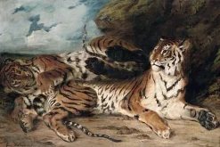 Boutiques de musées Étude de deux tigres, dit aussi Jeune tigre jouant avec sa mère (panneaux aluminium) Outlet