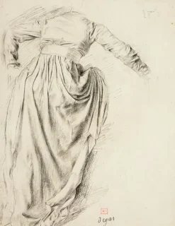 Panneaux Aluminium|Panneaux Acryliques<Boutiques de musées Étude de draperie d'une femme de dos, montant dans un char, étude pour Sémiramis construisant Babylone (panneaux aluminium)