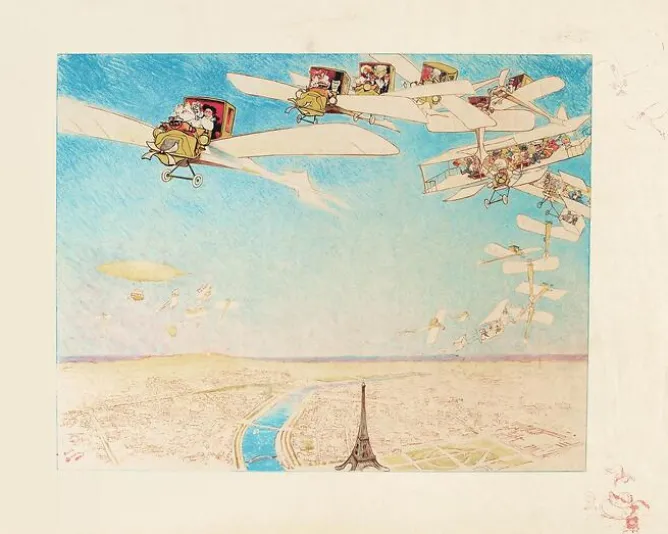Affiches D'Art Encadrées|Affiches D'Art<Boutiques de musées Une noce en aéro-taxis (affiches d'art encadrées)