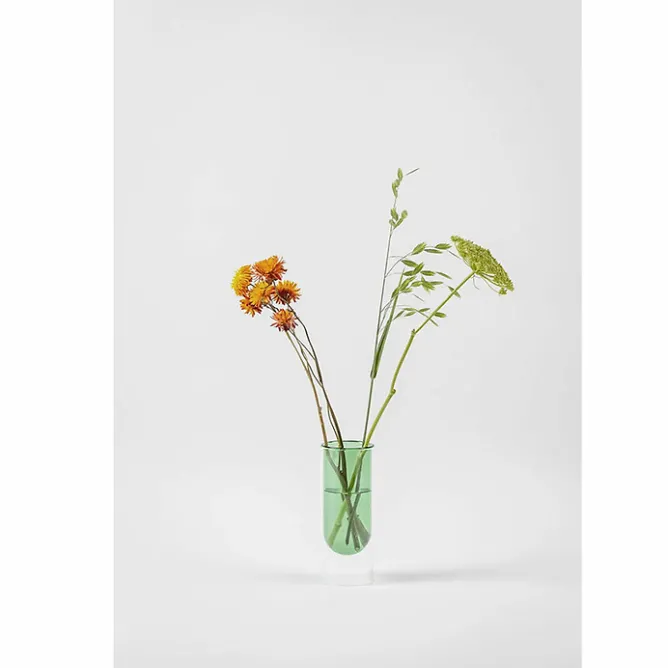 Design|Art De La Maison<Boutiques de musées Vase en forme de tube Vert 16 cm