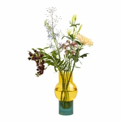 Boutiques de musées Vase tube Bulle - Jaune Hot