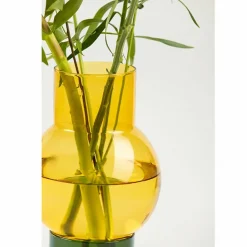 Boutiques de musées Vase tube Bulle - Jaune Hot