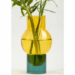 Boutiques de musées Vase tube Bulle - Jaune Hot