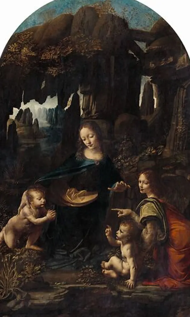Panneaux Aluminium|Panneaux Acryliques<Boutiques de musées Vierge à l'Enfant avec saint Jean Baptiste et un ange, dite La Vierge aux rochers (panneaux aluminium)
