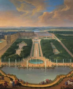 Boutiques de musées Vue du château de Versailles depuis le Bassin du Dragon et de Neptune (toiles encadrées) Online