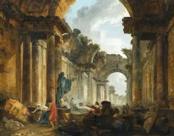 Boutiques de musées Vue imaginaire de la grande galerie du Louvre en ruines (panneaux aluminium) Online